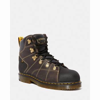 Dr Martens Rawston Steel Toe - Hnede Pracovne Cizmy Panske, D149SK